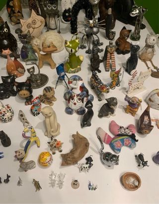 Collezione di 80 figure di gatti