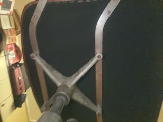 Silla de oficina industrial marrón