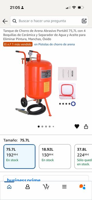 Depósito Chorro Arena 75.7L