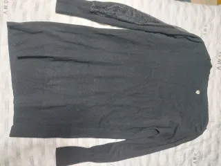 Maglia lunga TWINSET nera con pizzo