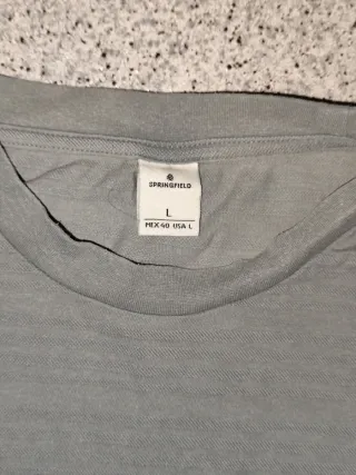 Camiseta Springfield Talla L Azul Verdoso