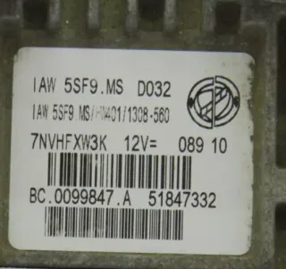 Kit Centralita FIAT 500 00518525990 28210051 IAW 5SF9.MS HW401 51847332