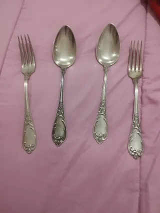 Set posate vintage in metallo argentato
