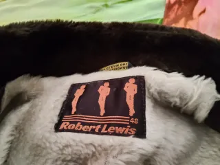 Chaqueta aviador Robert Lewis marrón cuello piel