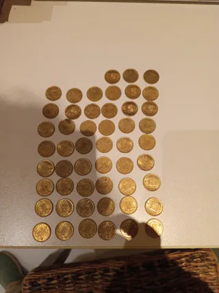 Monedas de 1 peseta de 1975