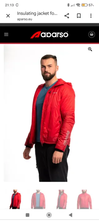 Chaqueta Aparso roja con capucha
