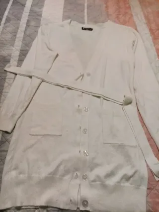 Chaqueta fina blanca talla única