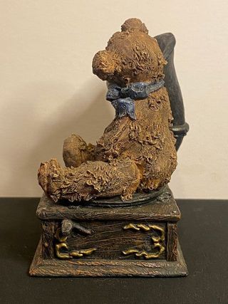 Figura Oso Teddy Vintage Gramófono