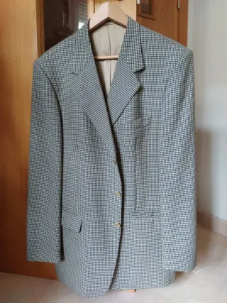 Chaqueta Emilio Tucci cuadros azul y verde