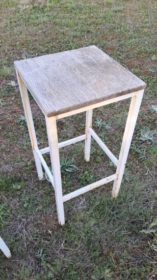 Sedie da terrazzo blu in metallo