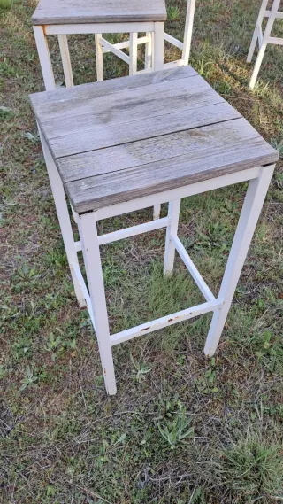 Sedie da terrazzo blu in metallo