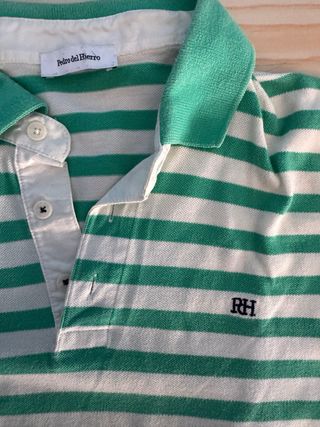Polo Pedro del Hierro Rayas Verde/Blanco