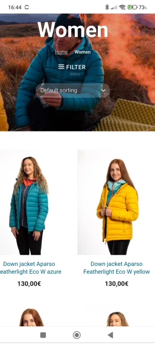 Chaqueta acolchada amarilla mujer aparso
