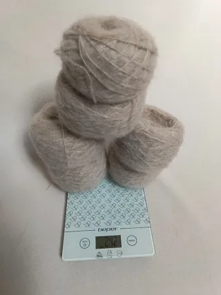 Filato lana mohair beige