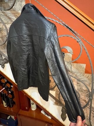 Giubbino biker in vera pelle morbida vintage