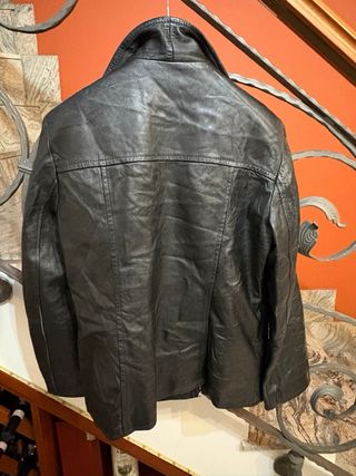 Giubbino biker in vera pelle morbida vintage
