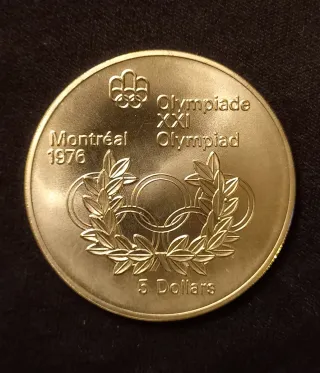 Moneda Plata 925 Olimpiadas Montreal 1976, Canadá