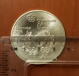 Moneda Plata 925 Olimpiadas Montreal 1976, Canadá