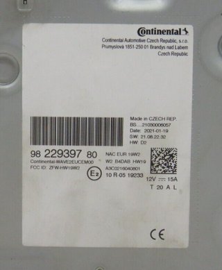 Sistema Audio Radio CD PEUGEOT/CITROEN 9822939780 98 229397 80