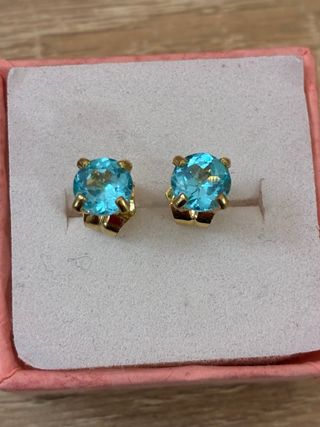 Pendientes Oro 18k Aguamarinas 3.00 Ct