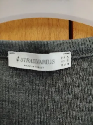 Camisola Stradivarius S Cinza/Branco