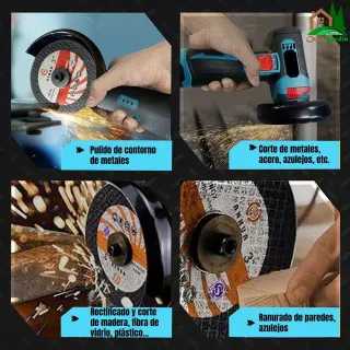 Mini Amoladora 18V + 2 Baterías