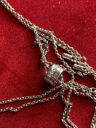 Collana APM con fiori e cristalli 30cm