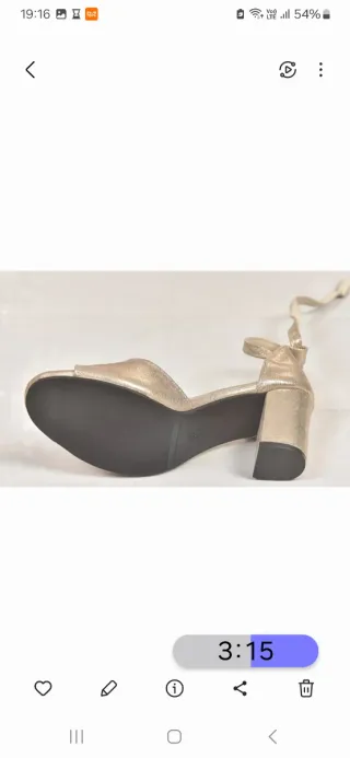 Sandali donna oro tacco largo