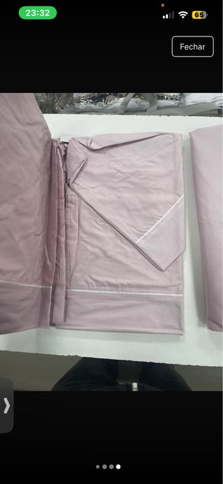 Jogo de Cama 100% Algodão Rosa