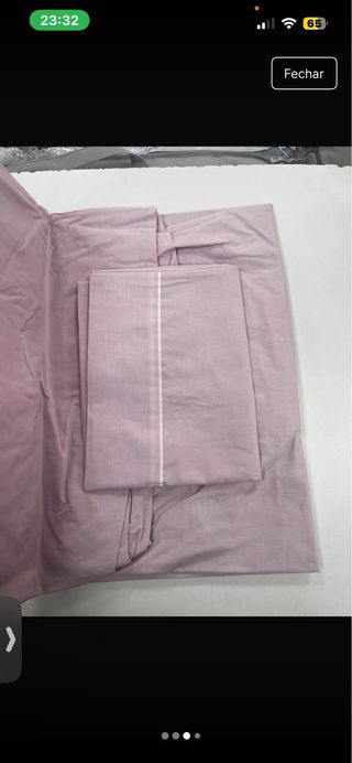 Jogo de Cama 100% Algodão Rosa