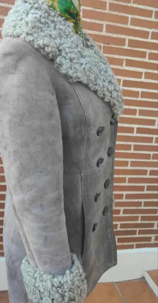 Abrigo gris borrego Londres