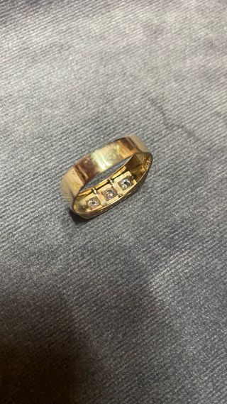 Anillo Oro 14k Hombre Brillantes