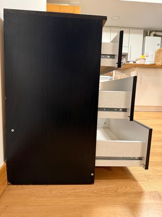 Cómoda Ikea Negra 3 Cajones