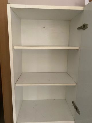 Armario columna baño blanco