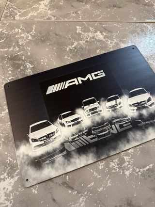 Placa cartel metalico AMG Mercedes modelos