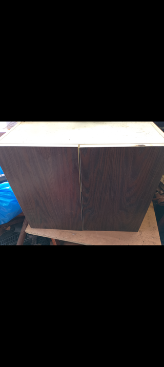 Mueble Alacena Cantina Marrón oscuro y Blanco