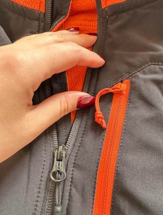 The North Face pile orange jacket