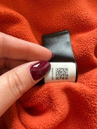 The North Face pile orange jacket