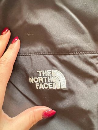 The North Face pile orange jacket