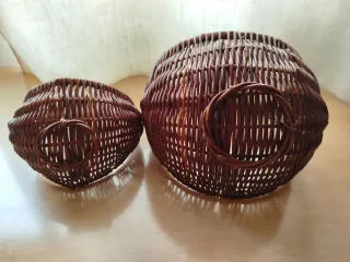 Conjunto 2 cestas de mimbre