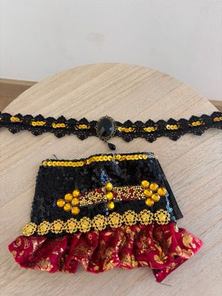 Vestido Princesa Medieval Rojo y Negro