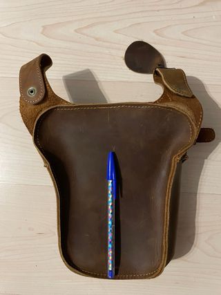 Riñonera Bolso Cuero Marrón