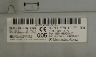 Sistema Navegación GPS MERCEDES-BENZ E A2118201079 A 211 820 10 79 31205207
