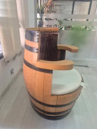 Sillón Barrica Madera Maciza Única