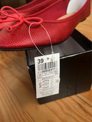 Bailarinas rojas LH by La Mallorquina Talla 39