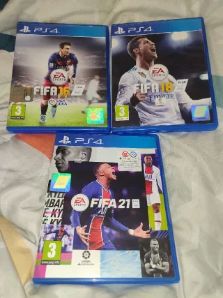 Pack PS4 FIFA 16, 18 y 21 en Perfectas condiciones