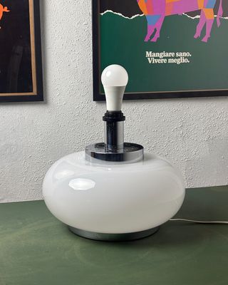 Lampada da tavolo vintage anni '70 doppia luce