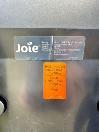 Silla coche Joie de 0-12 años