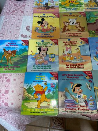 Lote de 21 libros de disney en español e ingles