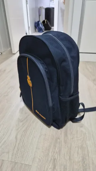 Mochila Real Madrid Negra y Naranja